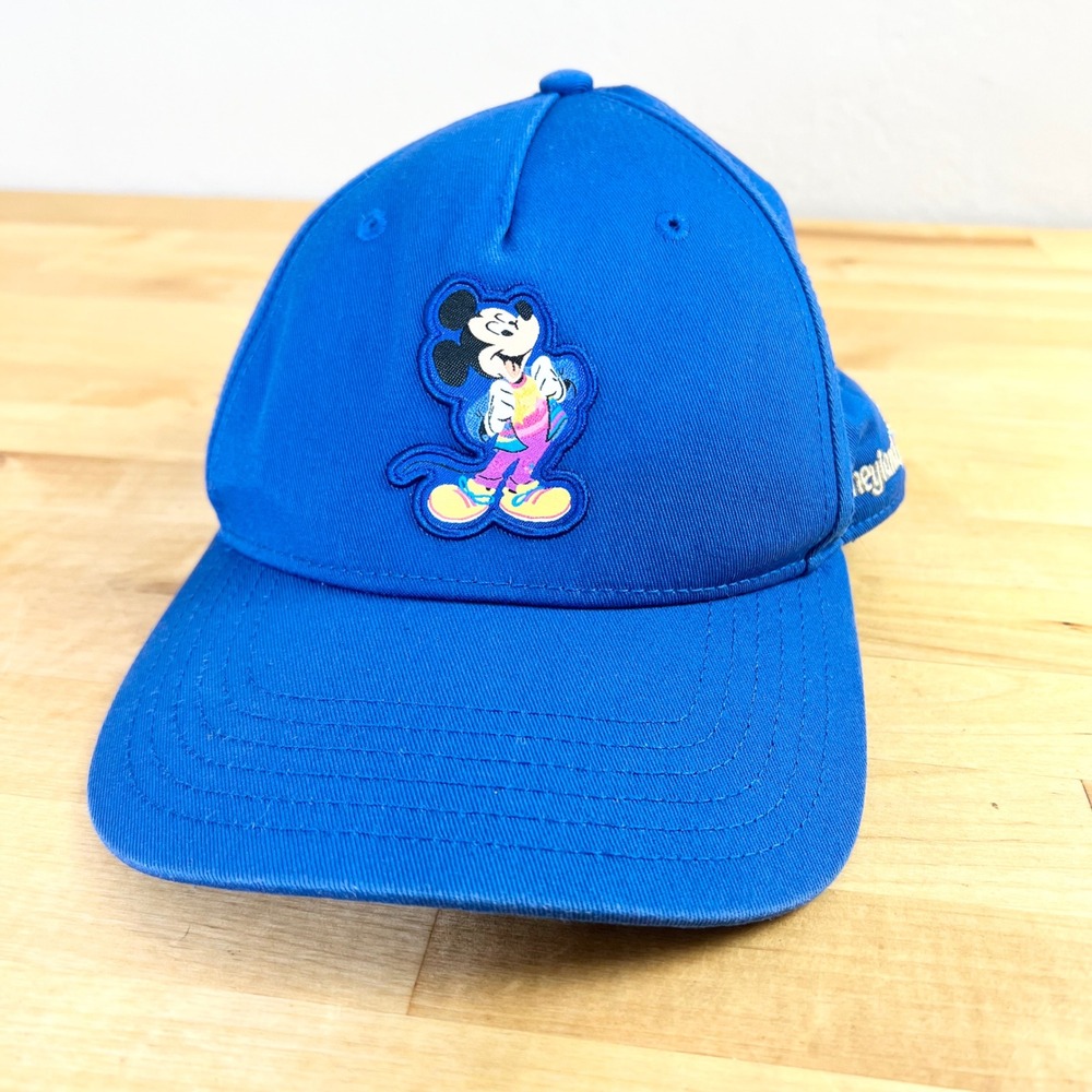 Disney Hat Mickey Mouse Cap Disneyland 70th Anniversary Youth Blue Adjustable